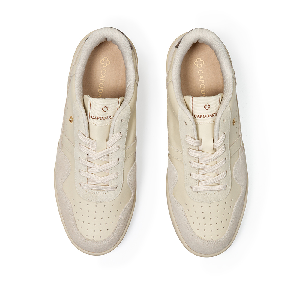 T&Ecirc;NIS FEMININO BEGE VANILLA DE COURO AMARRA&Ccedil;&Atilde;O image number 4