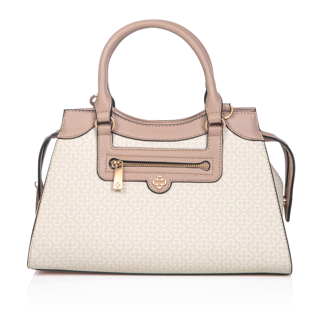 BOLSA BRANCA E NUDE MONOGRAMA TOTE image number 0