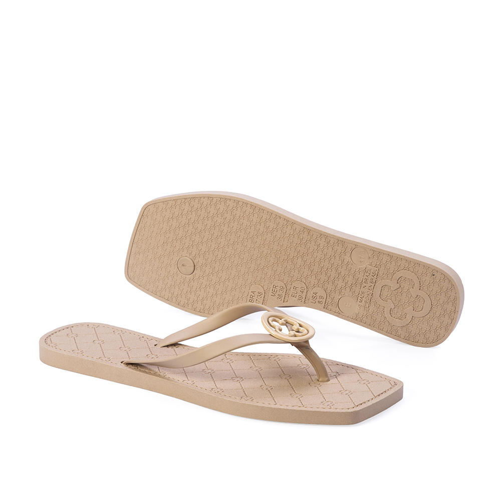 CHINELO DE DEDO NUDE SEDA BICO QUADRADO image number 3