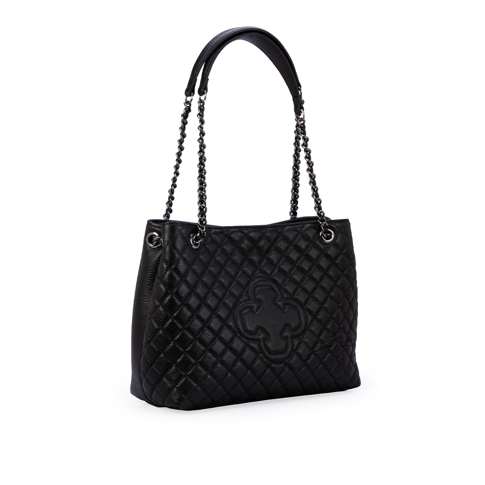 BOLSA HOBO PRETA DE COURO MATELASS&Ecirc; CARINA image number 3