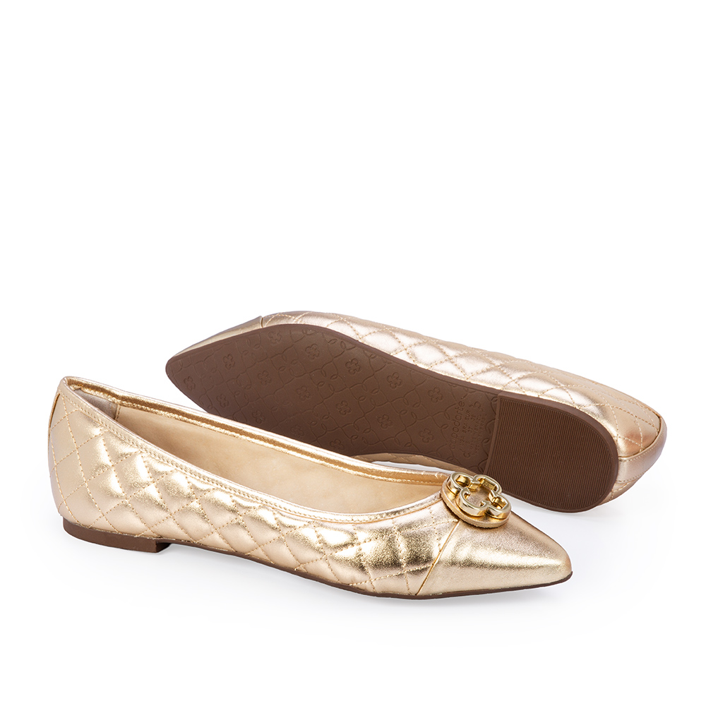 SAPATILHA BICO FINO DOURADA CATHERINE image number 3