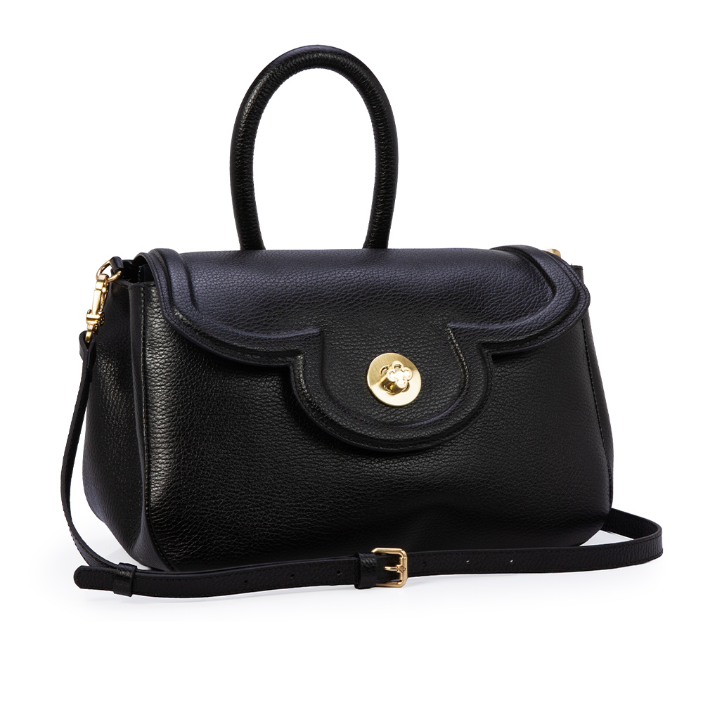 BOLSA TIRACOLO PRETA DE COURO TOTE image number 3