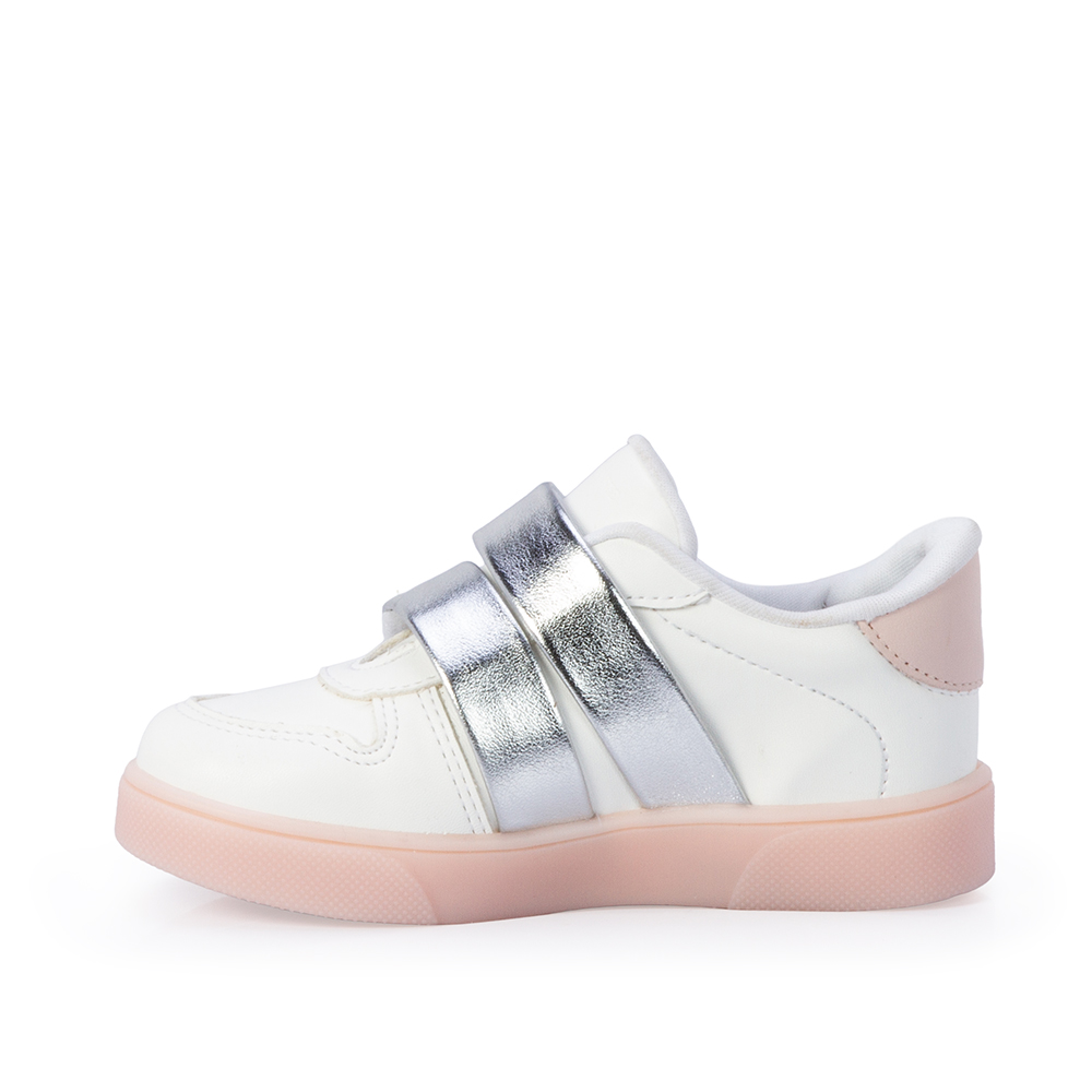 TÊNIS BEBÊ BRANCO E PRATA COM VELCRO image number 2