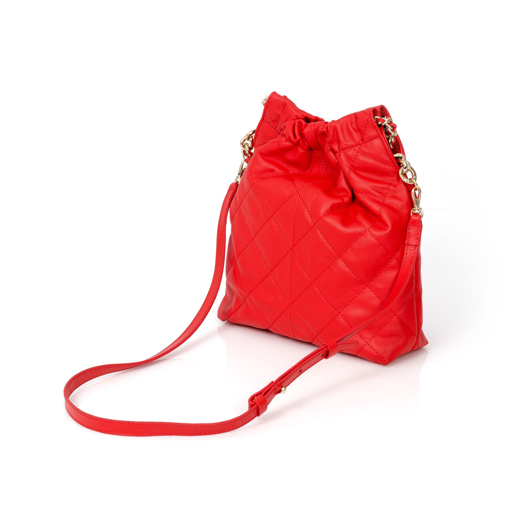 BOLSA SHOULDER BAG VERMELHA RUBI DE COURO MATELASS&Ecirc; image number 1