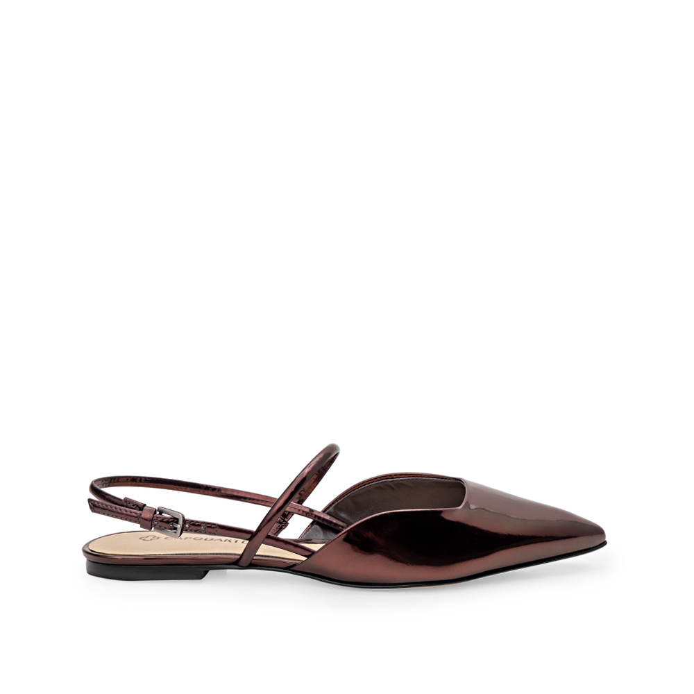 SAPATILHA SLINGBACK MARROM DE COURO SPECCHIO image number 0