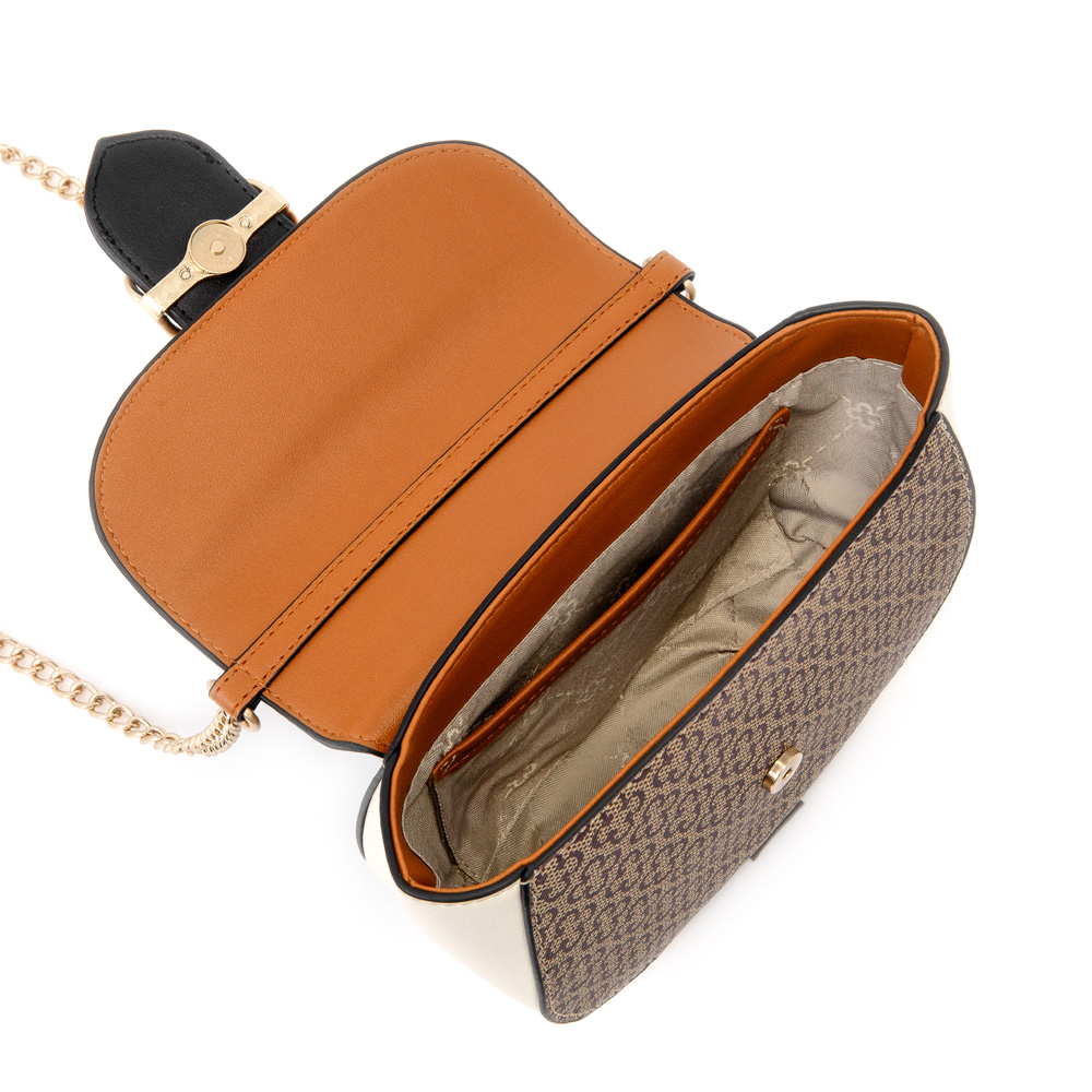 BOLSA PEQUENA CARAMELO MONOGRAMA AL&Ccedil;A CORRENTE image number 4