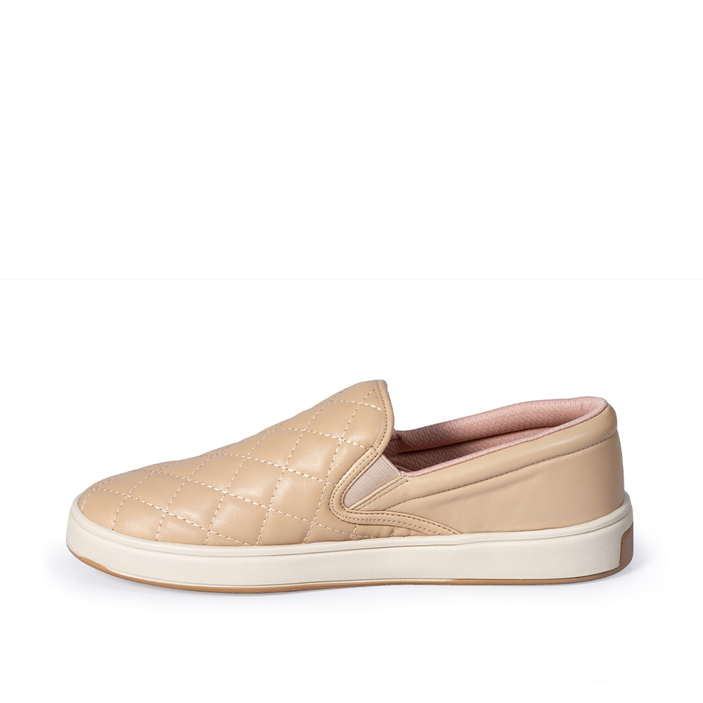 TÊNIS FEMININO SLIP ON NUDE SEDA MATELASSÊ image number 2