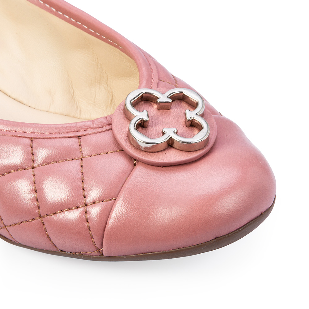 SAPATILHA CATHERINE VINTAGE ROSA MALVA DE COURO MATELASS&Ecirc; image number 2