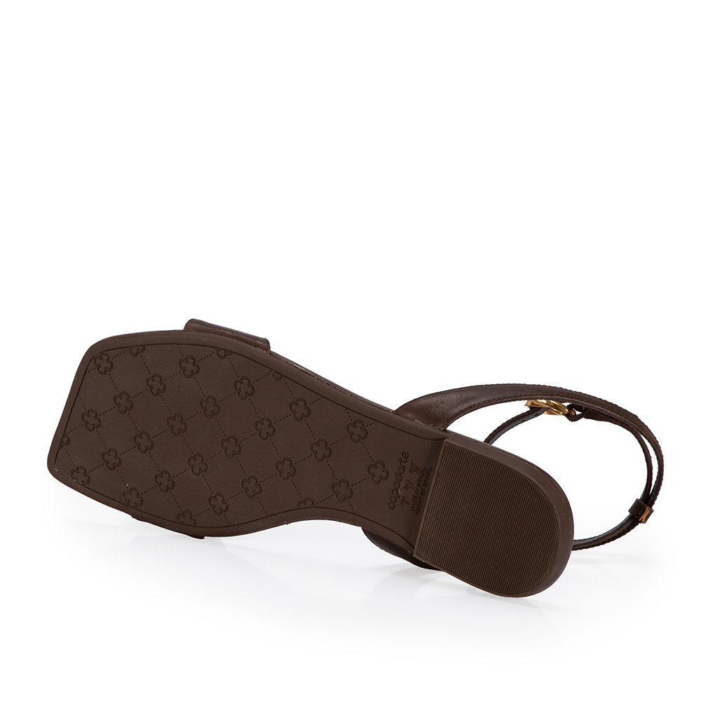 SAND&Aacute;LIS RASTEIRA COURO CRU/CACAO image number 3