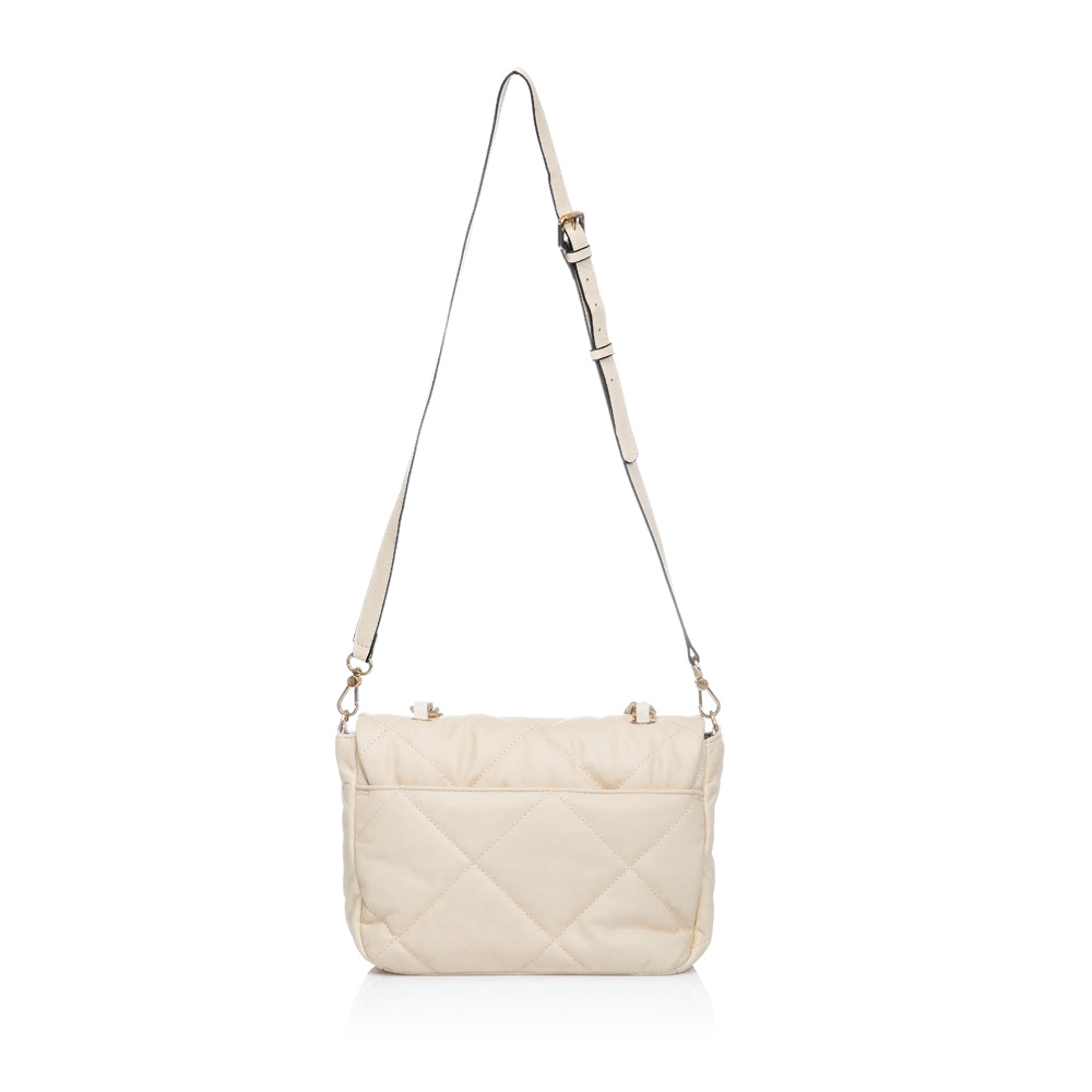 BOLSA BEGE COURO MATELASSÊ ALÇA CORRENTE E TIRACOLO image number 2