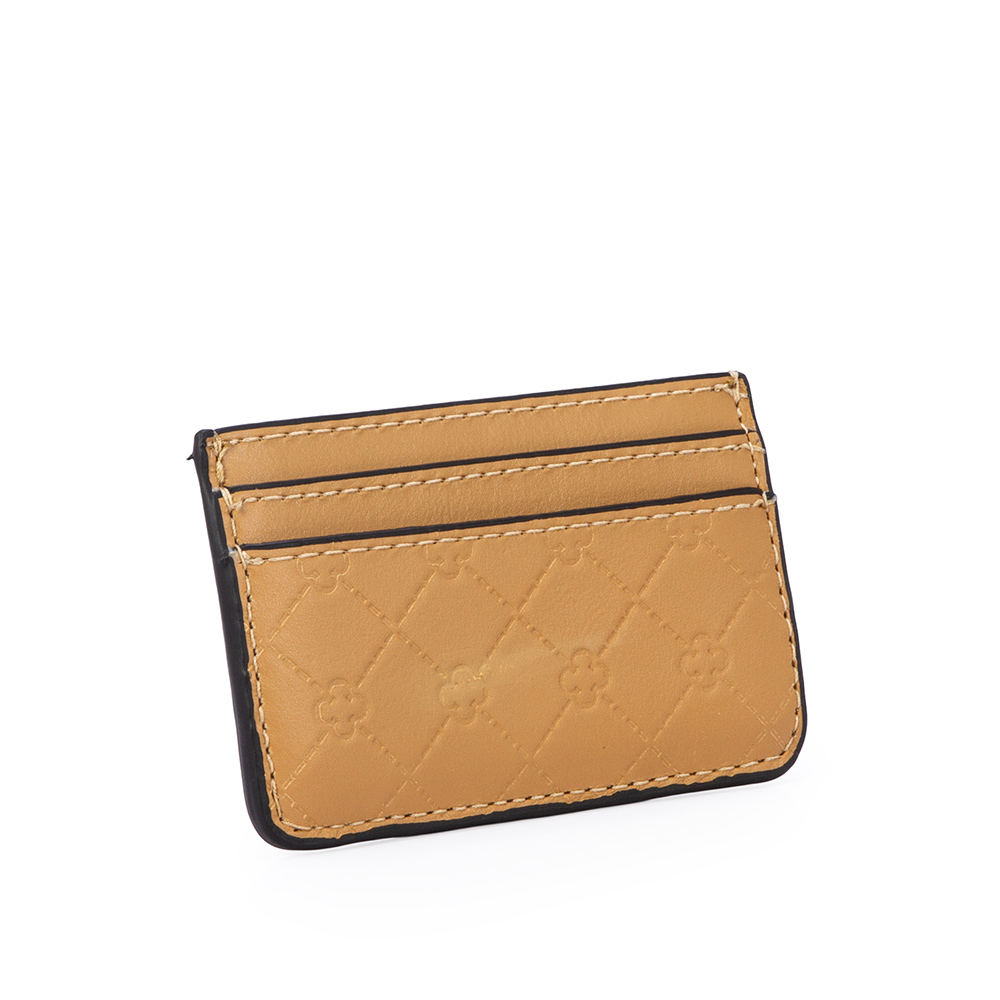 PORTA CART&Atilde;O BEGE SAVANA DE COURO MONOGRAMA image number 1