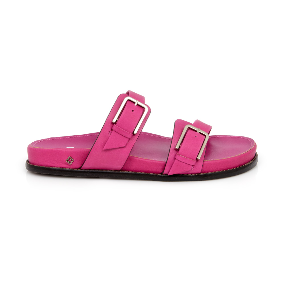 CHINELO PAPETE ROSA JASMIN DE COURO FIVELAS image number 0