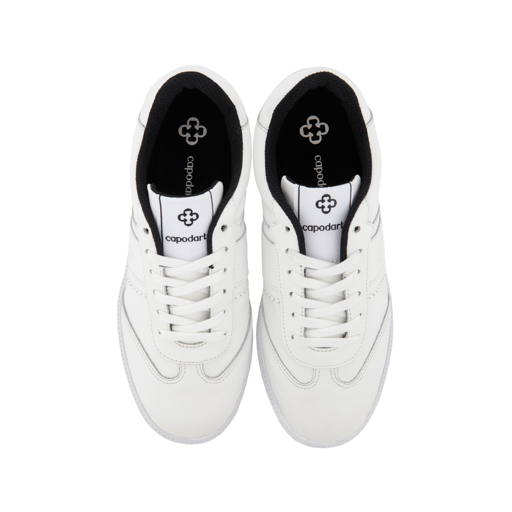 TÊNIS FEMININO DE COURO BRANCO AMARRAÇÃO image number 4