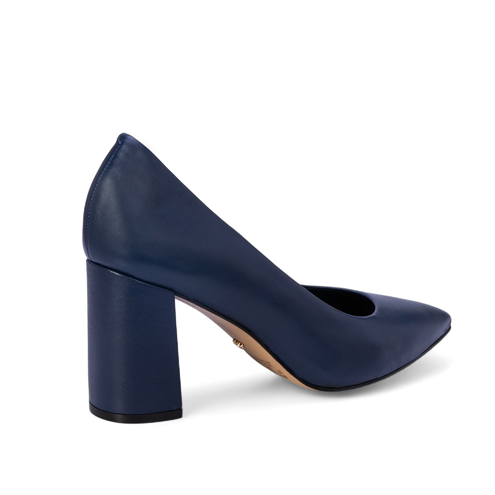 SCARPIN SALTO BLOCO COURO MARINHO AZZURRO image number 2