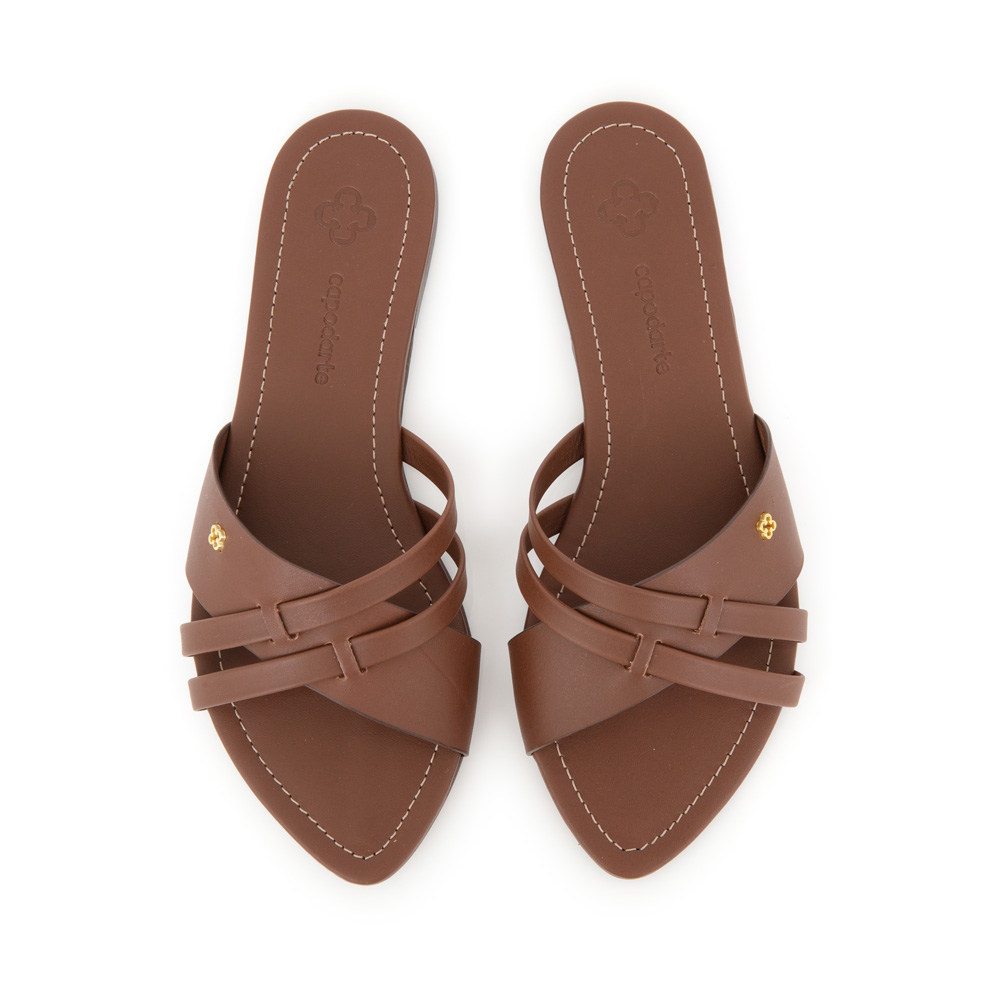 CHINELO RASTEIRA MARROM ÉBANO DE COURO image number 4