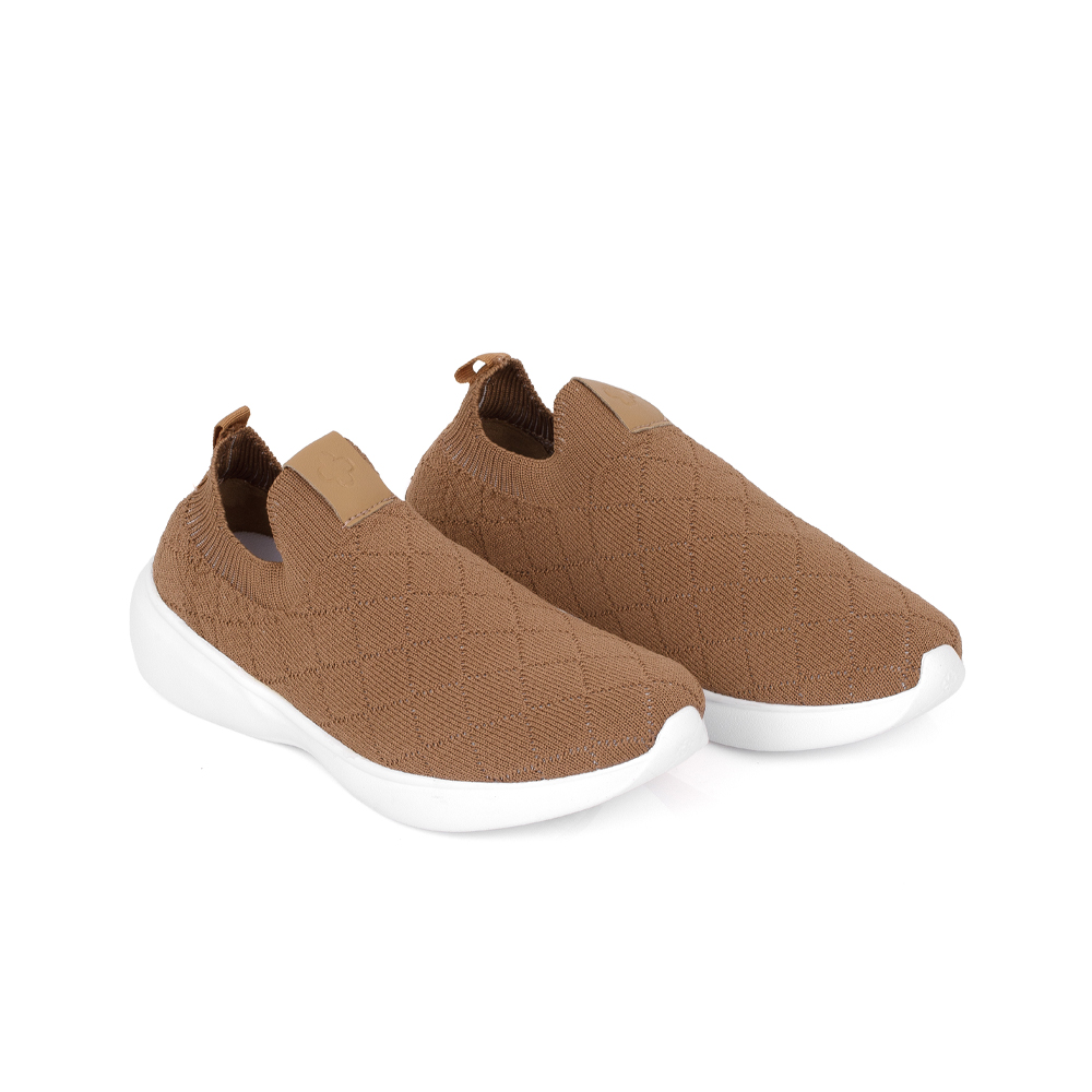 TÊNIS SLIP ON KNIT MATELASSÊ BEGE FEMININO image number 1