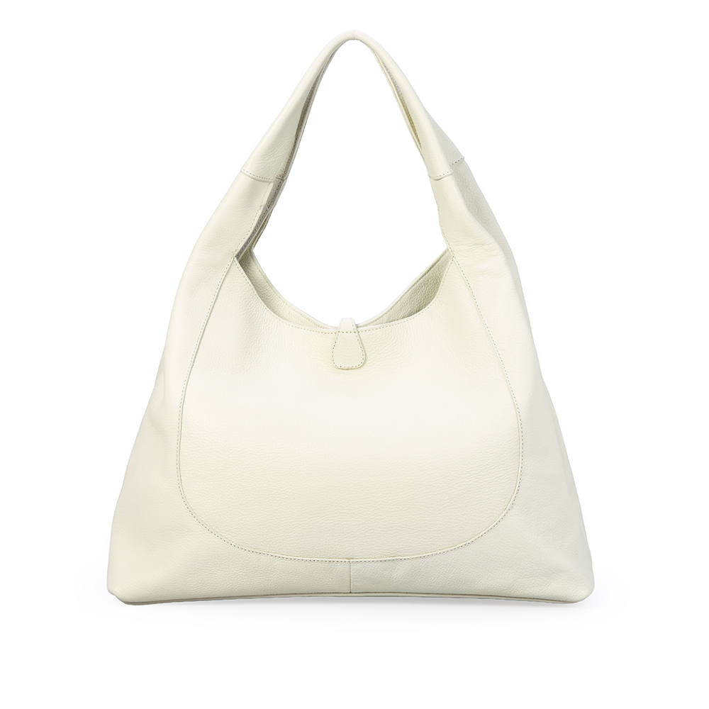 BOLSA BRANCA DUNA DE COURO HOBO image number 2