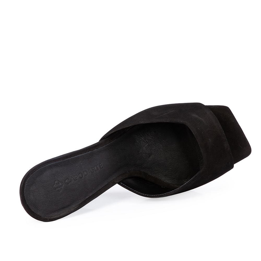 MULE SALTO ANABELA PRETA COURO NOBUCK image number 4