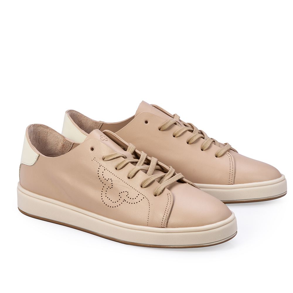 T&Ecirc;NIS CASUAL NUDE SEDA DE COURO AMARRA&Ccedil;&Atilde;O FEMININO image number 1