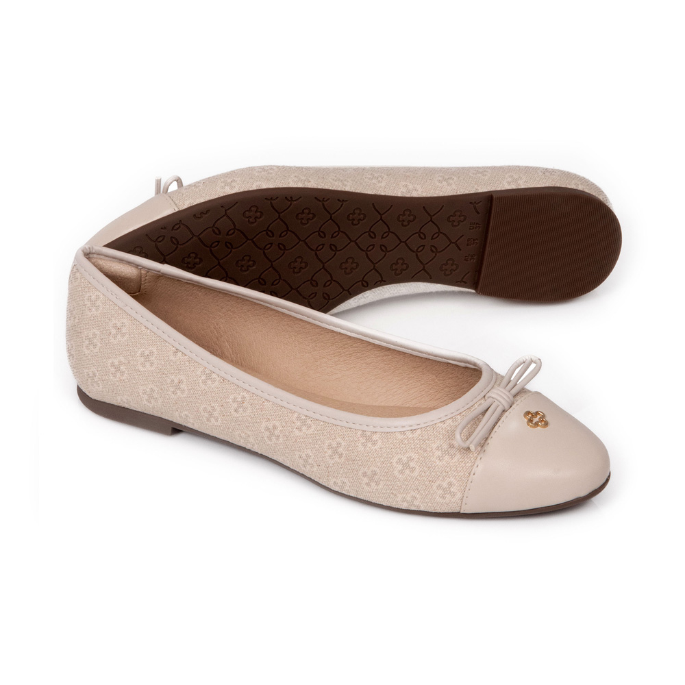 SAPATILHA BEGE R&Aacute;FIA MONOGRAMA image number 3