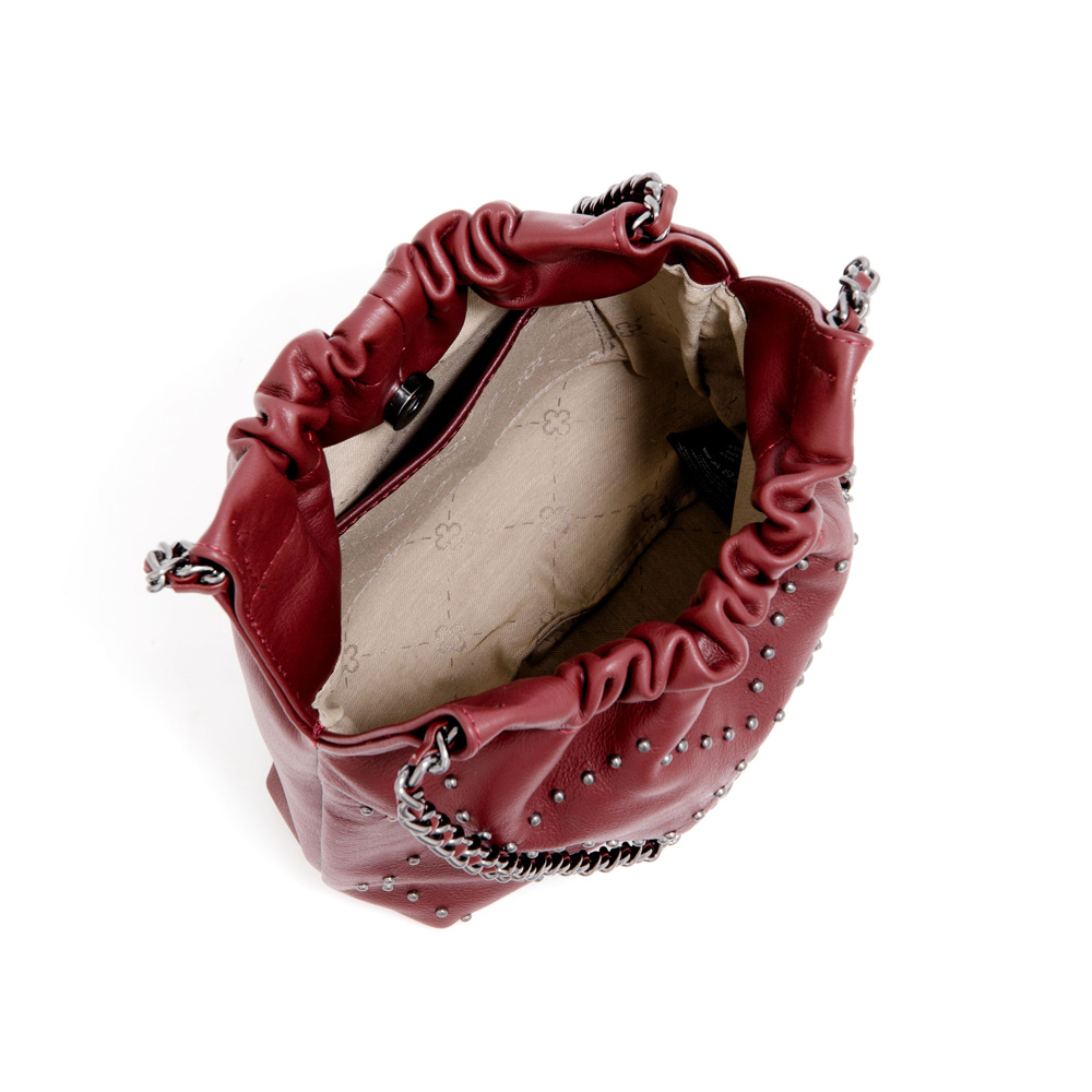 BOLSA BORD&Ocirc; COURO AL&Ccedil;A CORRENTE HOBO image number 4