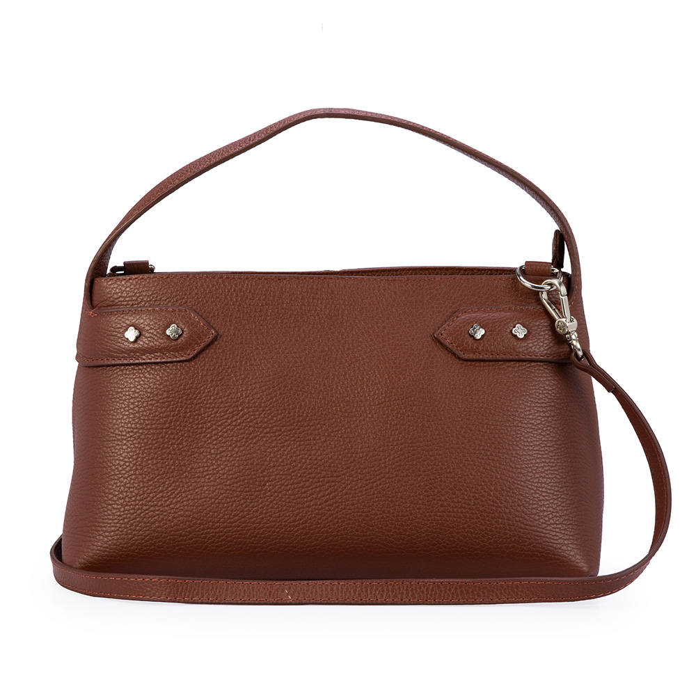 BOLSA M&Eacute;DIA MARROM &Eacute;BANO DE COURO TOTE image number 0