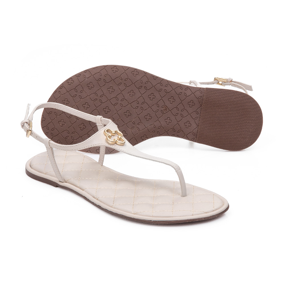 SANDÁLIA RASTEIRA BEGE RÁFIA MATELASSÊ image number 3