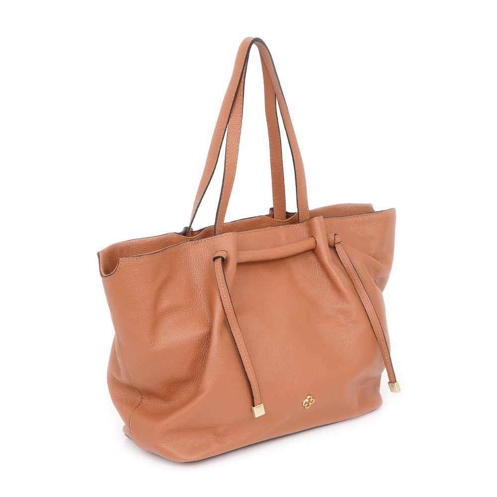 BOLSA MÉDIA CARAMELO COURO SHOPPER image number 1