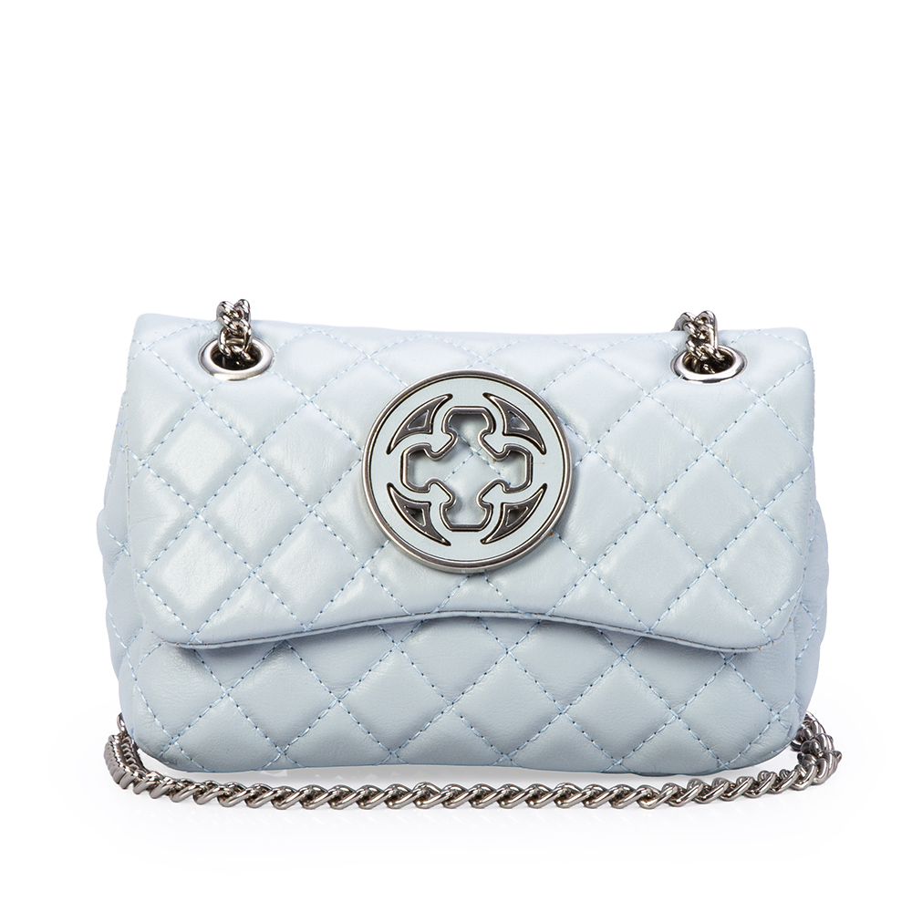 BOLSA PEQUENA AZUL TURMALINA DE COURO MINI OL&Iacute;VIA image number 3