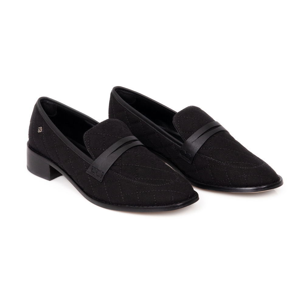 LOAFER MOCASSIM PRETO MATELASSÊ image number 1