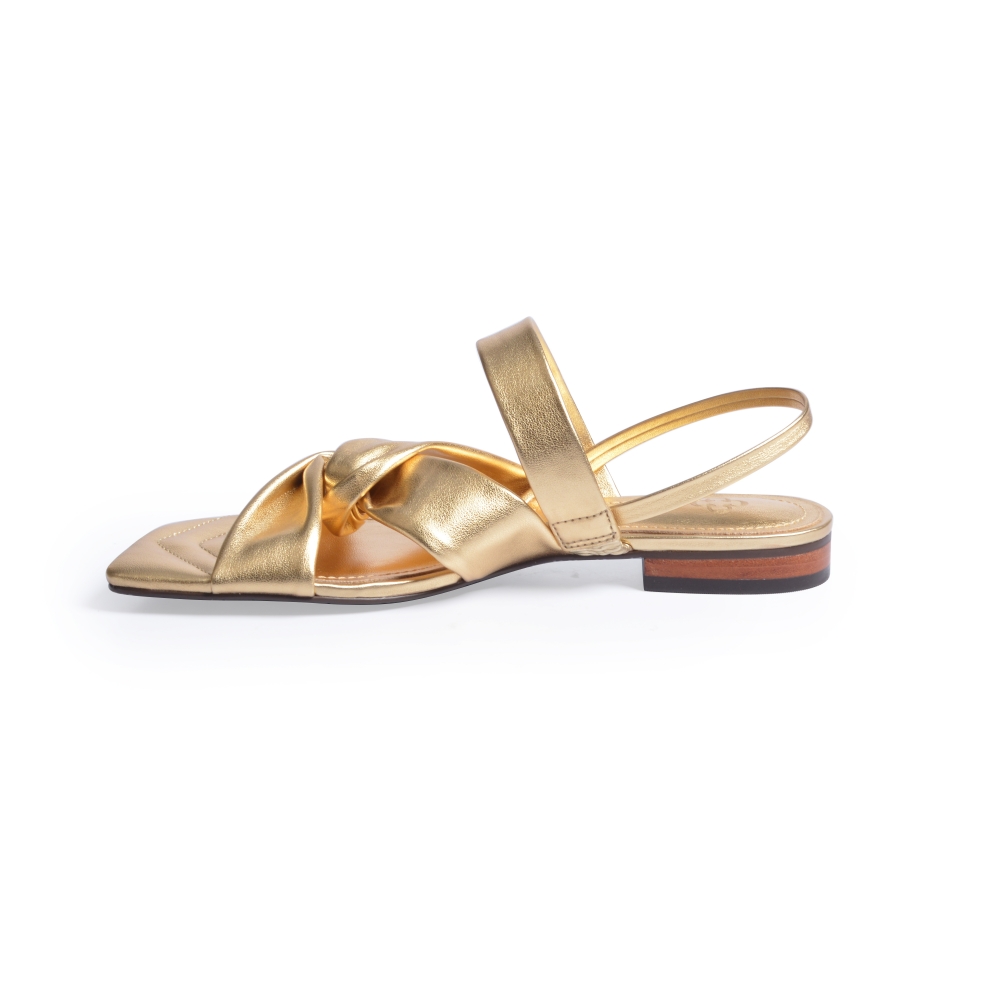 SANDÁLIA RASTEIRA DOURADA BICO QUADRADO image number 4