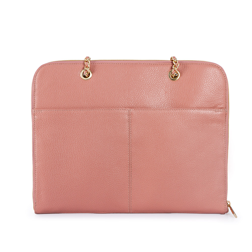 PASTA NOTEBOOK ROSA MALVA DE COURO image number 2