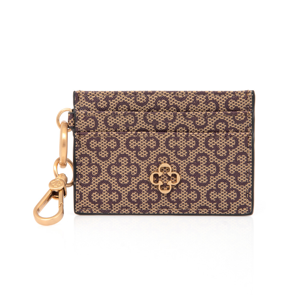 CHAVEIRO PORTA CARTÃO BEGE MONOGRAMA image number 0