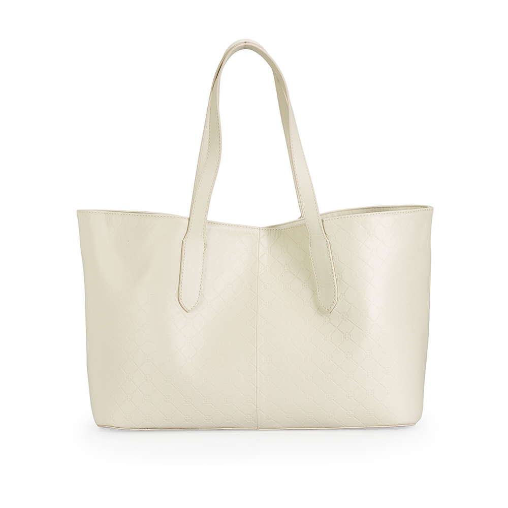 BOLSA SHOPPER BRANCA COURO MONOGRAMA COM BARBICACHO image number 2