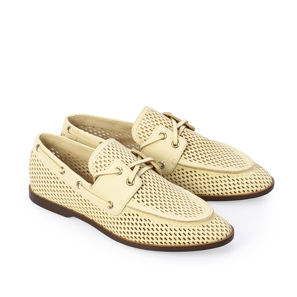 LOAFER MOCASSIM CREME BRULLE DE COURO NOBUCK image number 1