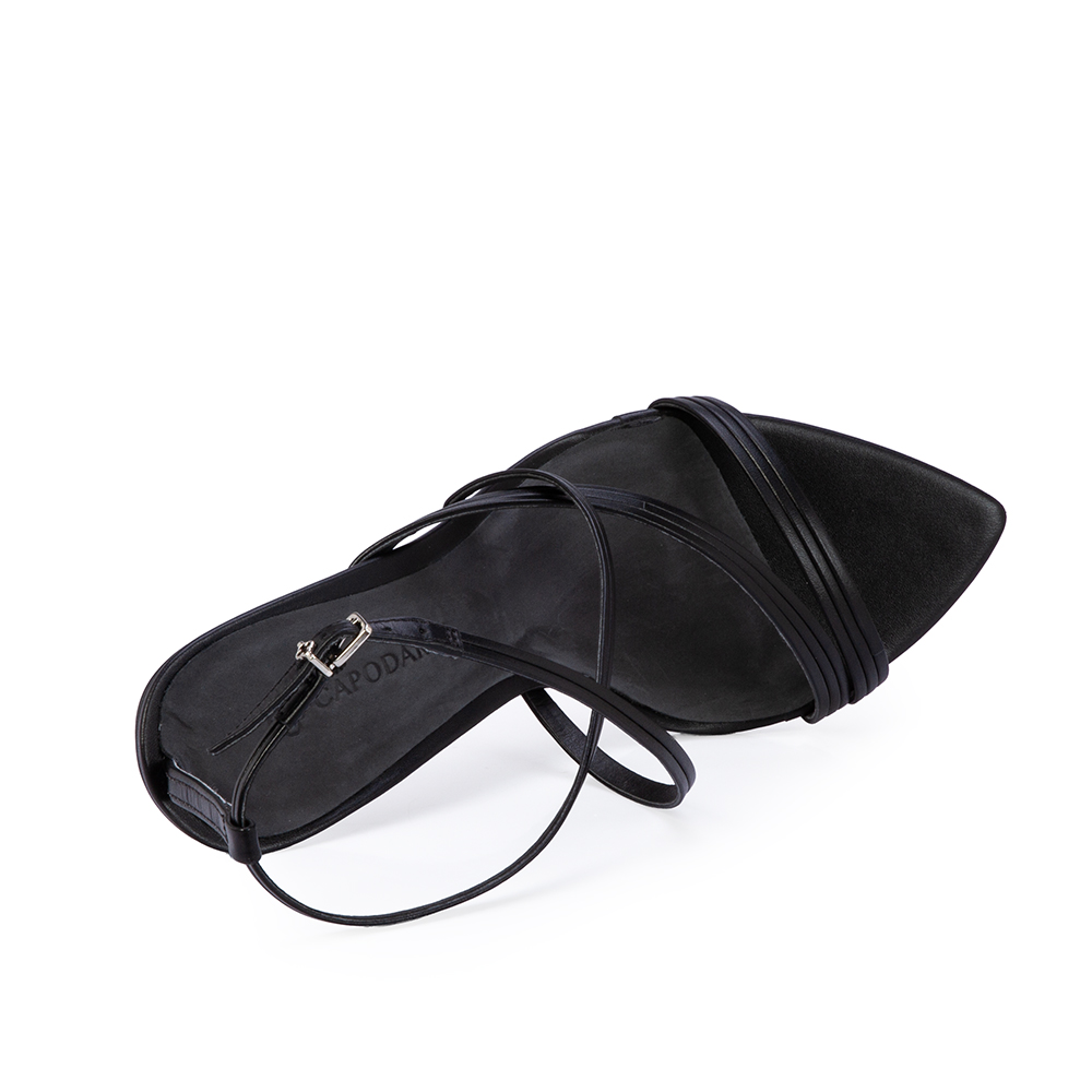 SAND&Aacute;LIA SALTO ALTO DE COURO PRETA image number 4