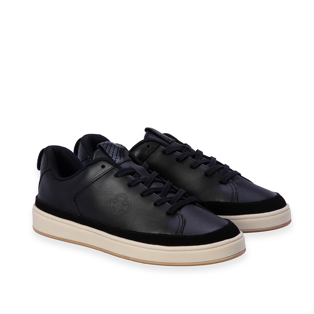 T&Ecirc;NIS FEMININO PRETO DE COURO AMARRA&Ccedil;&Atilde;O image number 1