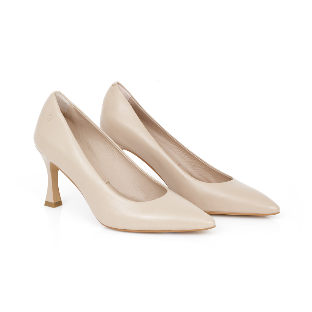 SCARPIN BICO FINO NUDE SEDA DE COURO image number 1
