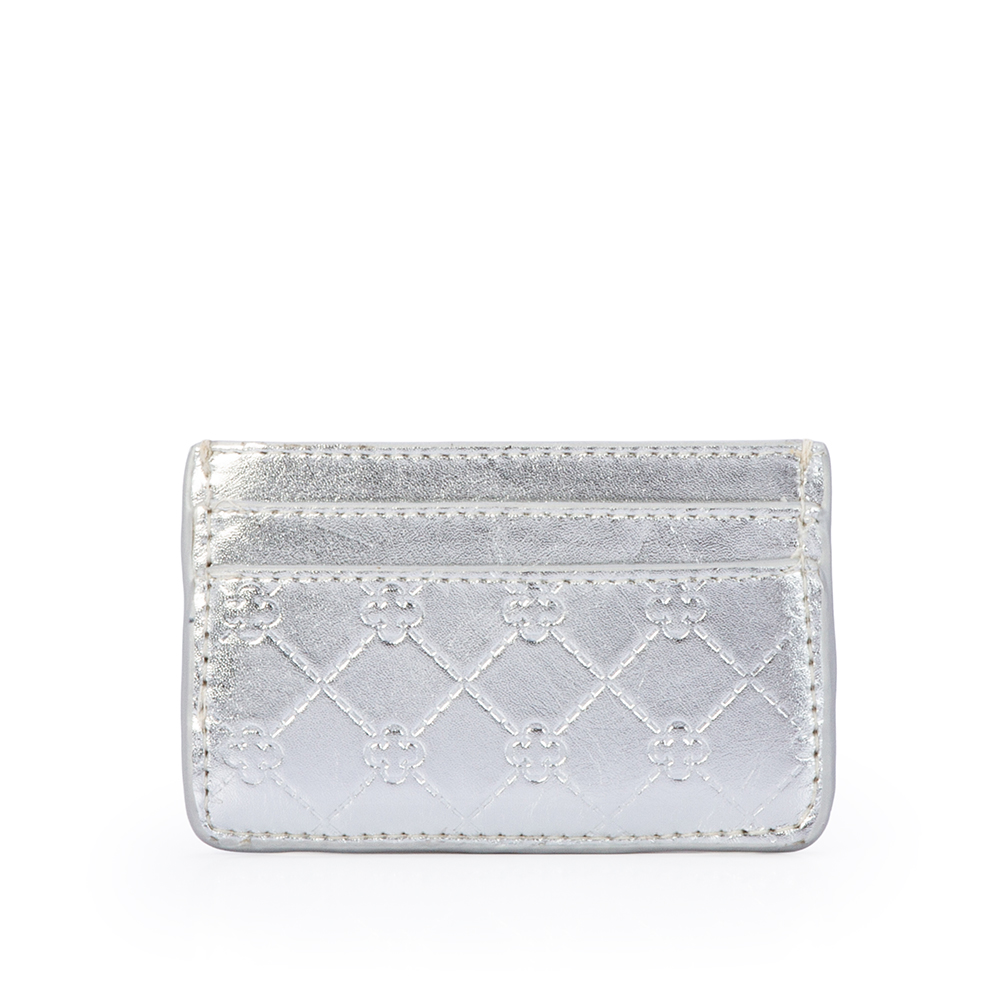 PORTA CART&Atilde;O PRATEADO COURO MONOGRAMA image number 2