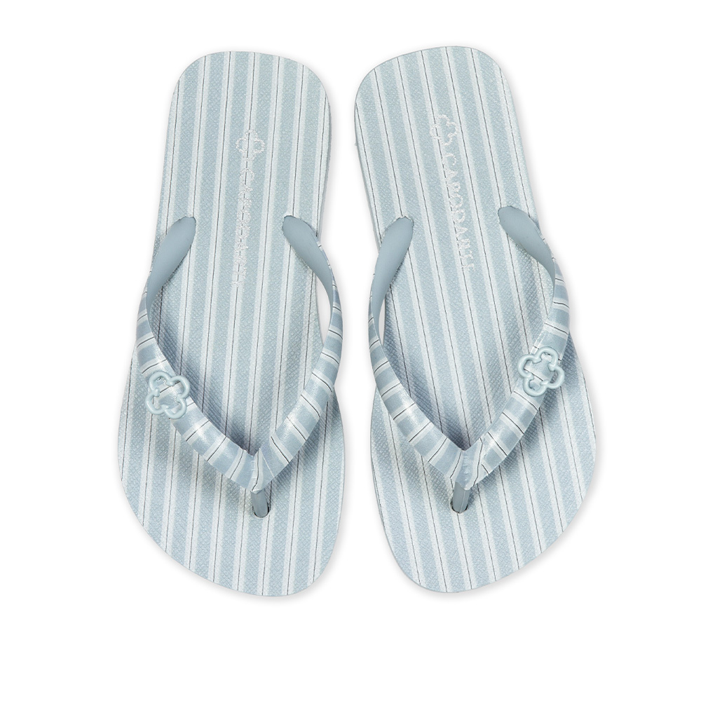 KIT INFANTIL CHINELO DE AZUL LISTRAS + LEN&Ccedil;O image number 4