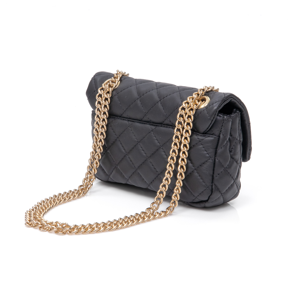 BOLSA PEQUENA PRETA COURO MATELASSÊ OLIVIA image number 2