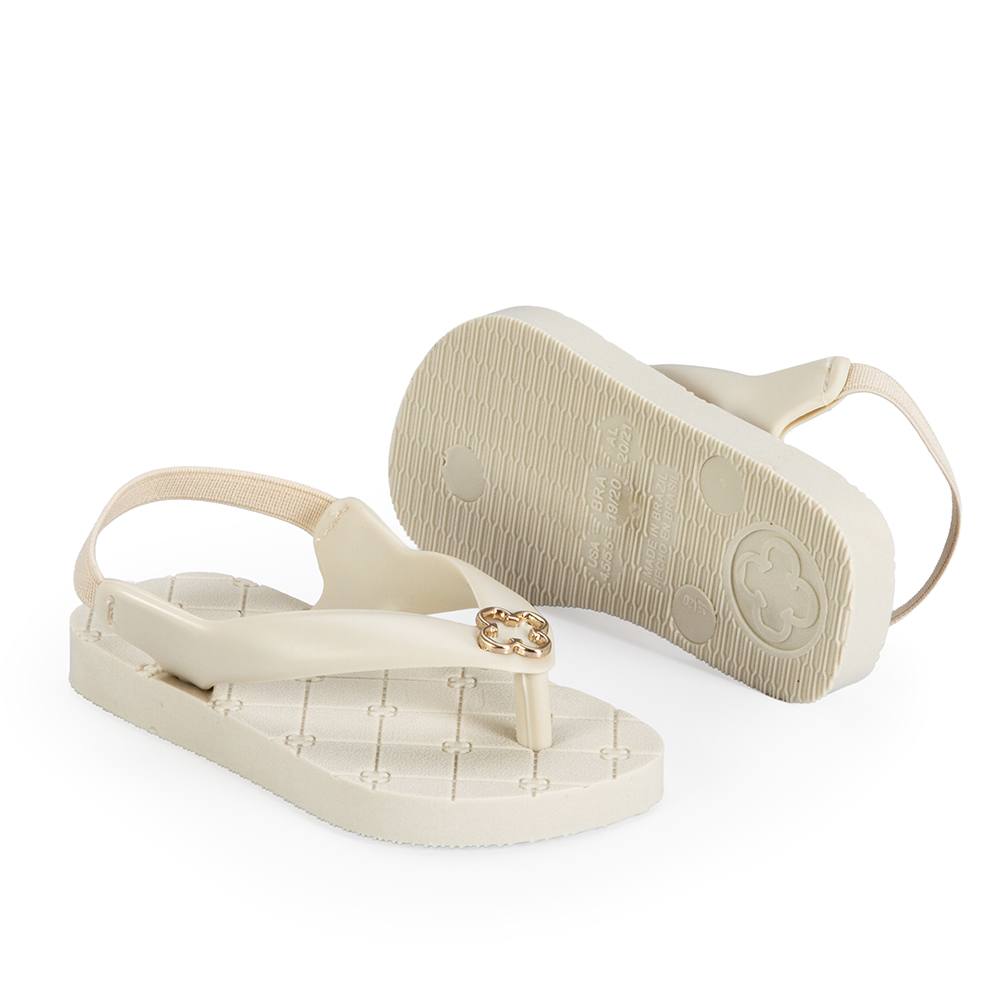 CHINELO BEB&Ecirc; BRANCO COM TIRA EL&Aacute;STICA INJETADO image number 3