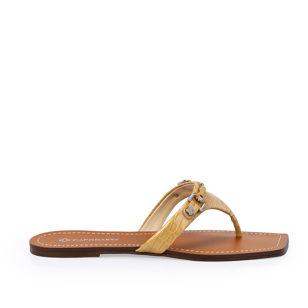 CHINELO RASTEIRO DE COURO BEGE SAVANA image number 0