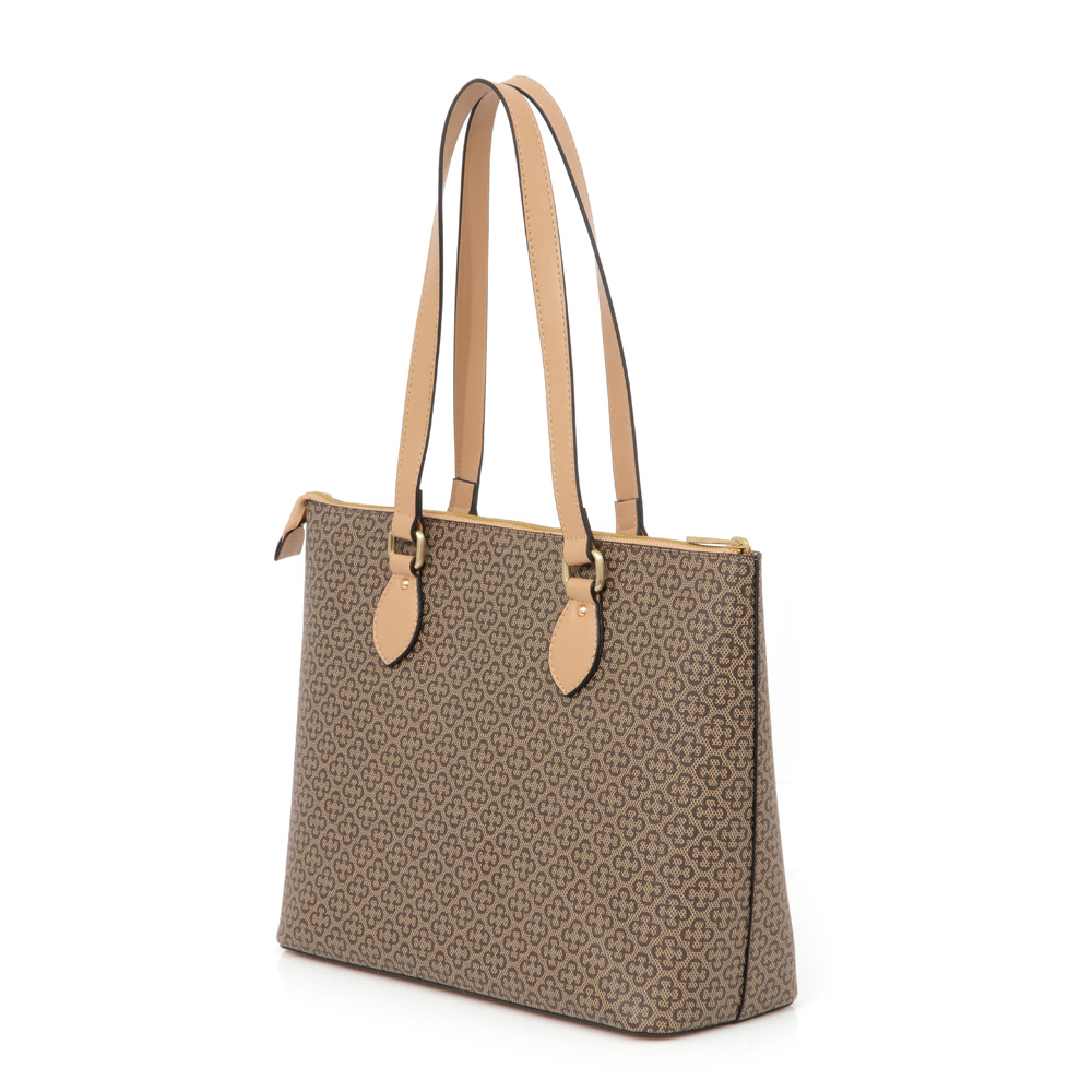 BOLSA SHOPPER BEGE RÁFIA MONOGRAMA image number 2