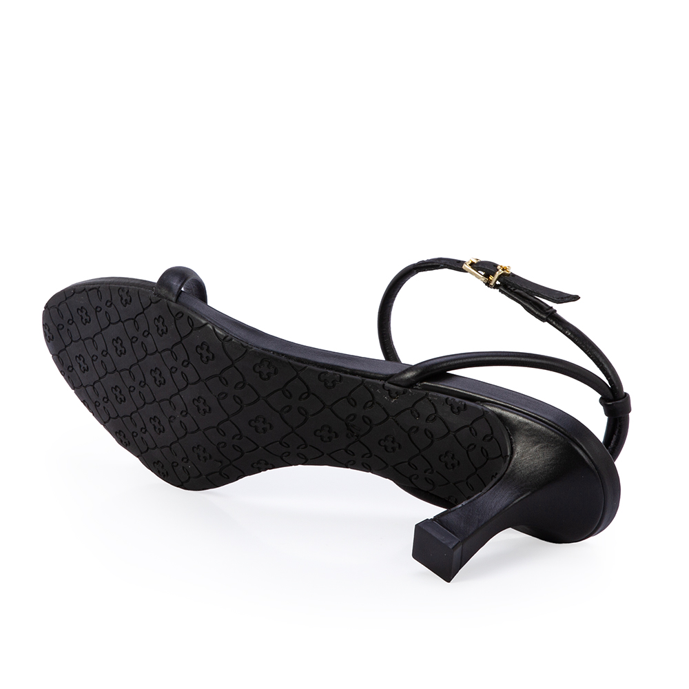 SAND&Aacute;LIA SALTO M&Eacute;DIO PRETO DE COURO image number 3