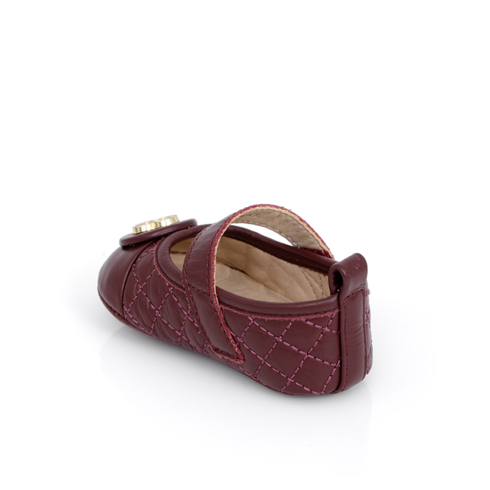 SAPATILHA RN DE COURO MATELASS&Ecirc; BORD&Ocirc; COM VELCRO image number 1