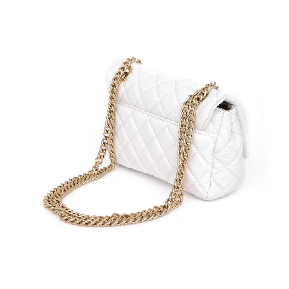 BOLSA OLIVIA COURO BRANCA MATELASSÊ image number 2