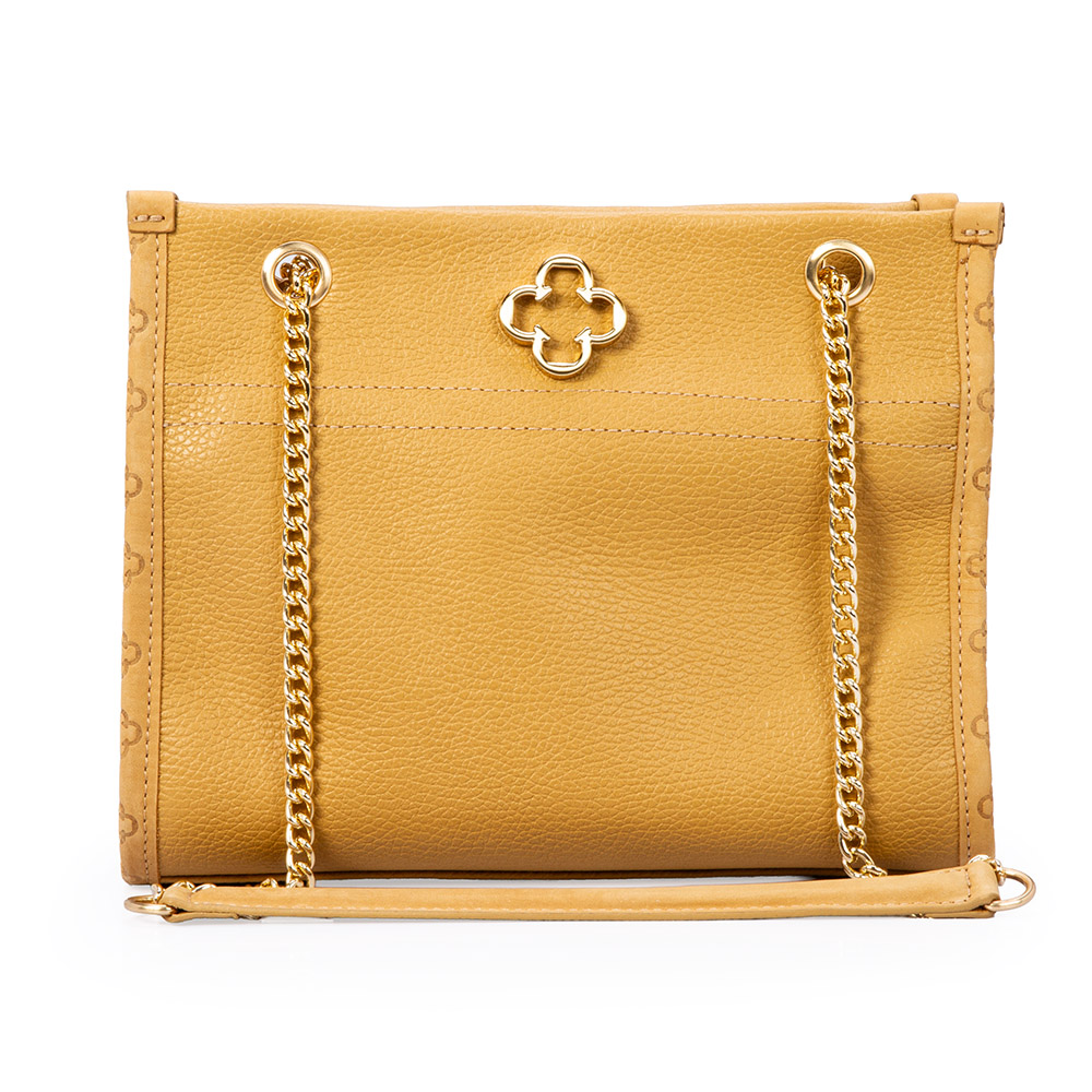 BOLSA M&Eacute;DIA COURO NOBUCK BEGE SAVANA SHOULDER BAG image number 0