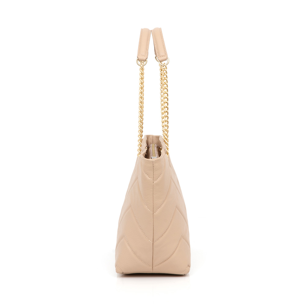 BOLSA NUDE SEDA COURO MATELASSÊ SHOPPER image number 1