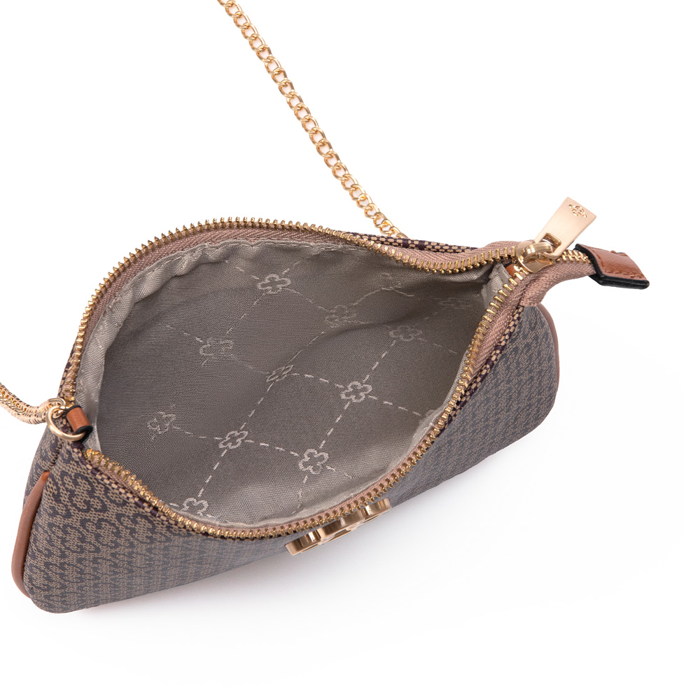 BOLSA PEQUENA CARAMELO AL&Ccedil;A CORRENTE MONOGRAMA ELENA image number 4